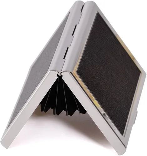 Miniatura 8 de Tarjetero de metal RFID para tarjetas de crédito, cartera para tarjetas de visita para mujeres y hombres