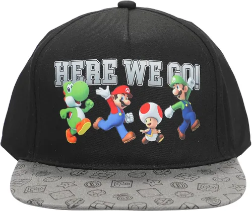 Miniatura 2 de Super Mario Bros Here We Go - Gorra negra para niño, Negro