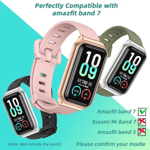 Miniatura 3 de Correa de repuesto de silicona para reloj, accesorios de pulsera inteligente para Amazfit 7 Fit Band