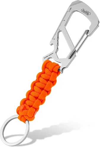 Miniatura 11 de KeyUnity KC00 Llavero de mosquetón de paracord, cordón de paracaídas 550 Multiherramienta para exteriores, mochilas, hombres y mujeres