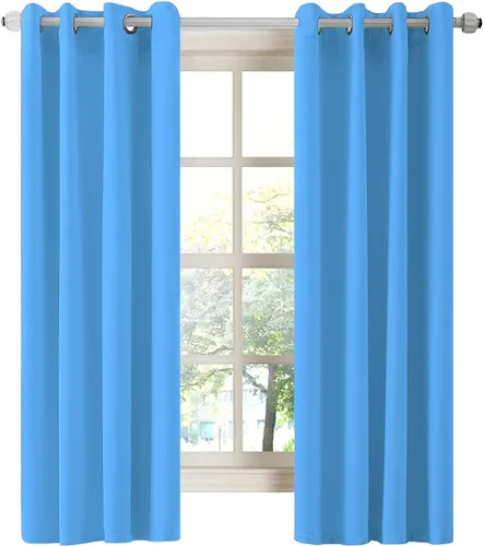 Miniatura 83 de LA PALMA Cortinas opacas con aislamiento térmico y ojales, para sala de estar, dormitorio, paquete de 2 paneles