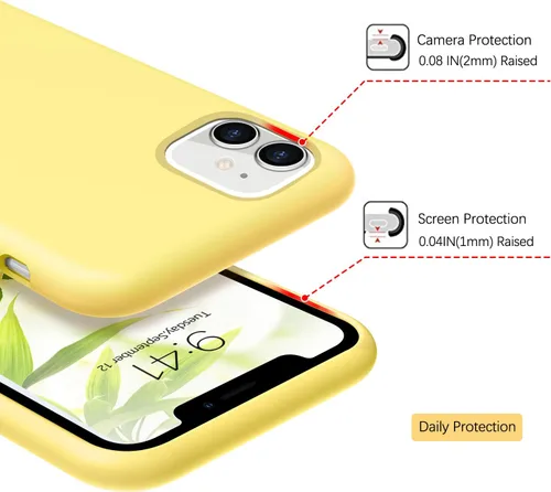 Miniatura 432 de GUAGUA Funda compatible con iPhone 17 Pro Max de 6.9 pulgadas, silicona líquida, goma de gel suave, delgada, forro de microfibra delgada