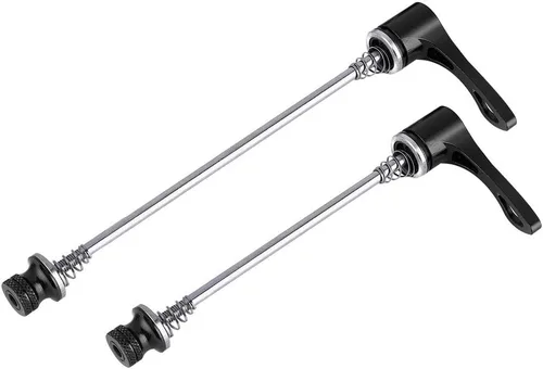 1 par, brocheta de eje 6.181 in, 7.756 in, 7.480 in, rueda de brochetas de liberación rápida para carretera negra (negro)