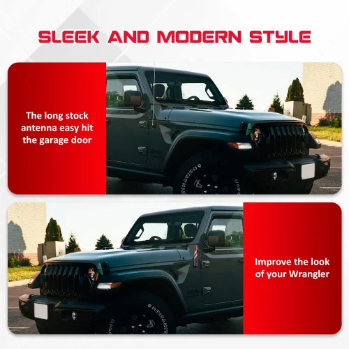 Miniatura 6 de para antena Jeep Gladiator, diseño de bandera estadounidense, 5.5 pulgadas
