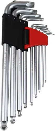 Miniatura 4 de K Tool 75450 - Juego de extractor de tornillos hexagonales dañados, rango métrico de 9 piezas de 0.059 in a 0.394 in, extractores de extremo