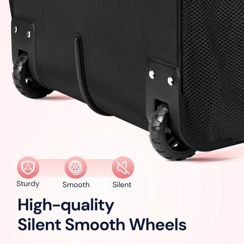 Miniatura 5 de Ytonet Bolsa para portátil con ruedas para mujer, Negro -, Bolsa con ruedas para laptop