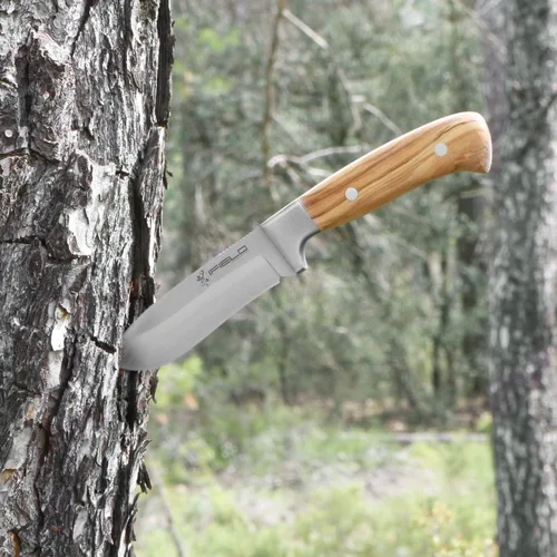 Miniatura 7 de iFIELD Cuchillo de caza deportivo para entrenamiento, hoja MOVA de 4 pulgadas en acabado satinado, hoja total de 8.5 pulgadas, virola de acero