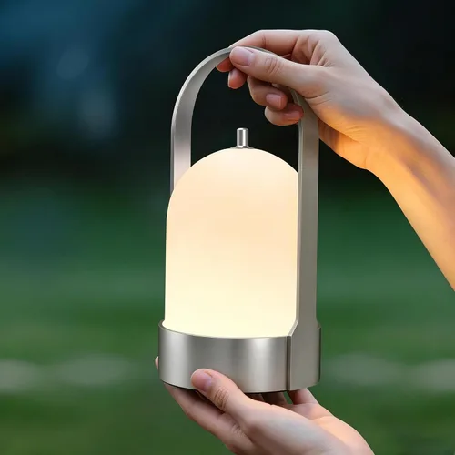 Tubicen Lámpara de Mesa LED Portátil para Exteriores Impermeable, Lámpara de Mesa Inalámbrica Recargable de 4000mAh Operada por Batería, Linternas