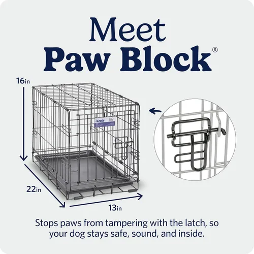 Miniatura 4 de MidWest Homes for Pets - Jaula para perros iCrate de una puerta, mejorada, incluye bandeja a prueba de fugas, patas protectoras de pisos, panel