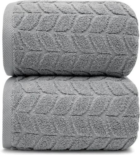 Miniatura 8 de Alusa Home Sábanas de Baño de Lujo Ultra Suaves y Elegantes de 700 GSM Paquete de 2 Extra Grandes 35x70 Pulgadas 100% Algodón de Fibra Larga
