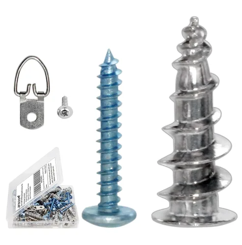 Miniatura 9 de Kit de anclajes para paneles de yeso Ansoon #8 de metal autoperforantes con tornillos - Anclajes de pared hueca y tornillo para paneles de yeso