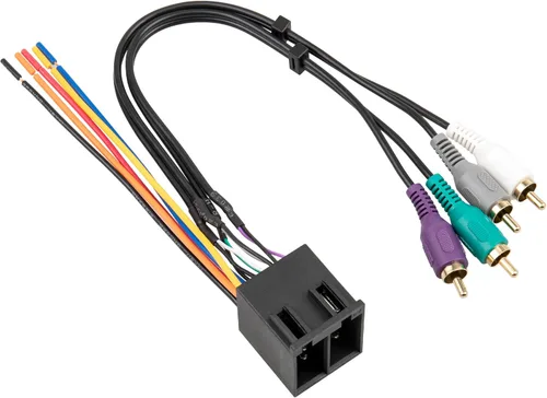 RED WOLF Arnés de cables estéreo de radio con amplificador AMP, conector de integración RCA Jack Adaptador para Mercedes Benz 1990-2004, Volkswagen