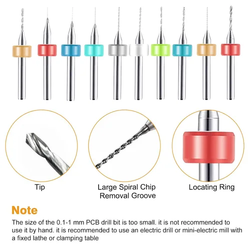 Miniatura 5 de Juego de 60 taladros manuales con tornillo de banco, micro mini brocas helicoidales, herramienta de tornillo de banco para resina y madera, joyería