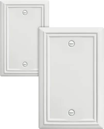 Miniatura 11 de Paquete de 2 cubiertas para interruptor de luz, placa de pared de triple palanca de níquel satinado, cubierta de placa de interruptor de metal