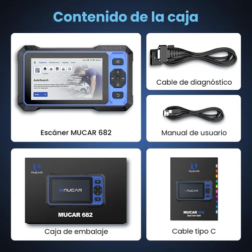 Miniatura 8 de MUCAR 682 Herramienta de escaneo bidireccional con asistencia de IA OBD2, escáner para todo el sistema del automóvil, herramienta de diagnóstico