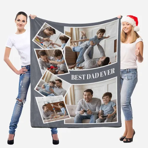 Miniatura 6 de D-Story Manta de hijo, divertidas mantas personalizadas con fotos, regalo para papá, manta de disfraz, regalo para hija, regalos personalizados