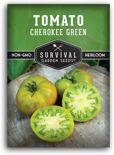 Cherokee - Semillas de tomate verde para plantar, variedad reliquia con rico sabor dulce, tomates grandes sin OMG para rebanar y ensaladas, semillas