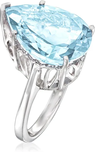 Miniatura 3 de Ross-Simons Anillo de topacio azul cielo de 13 quilates en plata de ley, Gema, Topacio