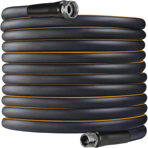 Manguera de jardín de 150 pies x 5/8 pulgadas, manguera de agua resistente, flexible y ligera, explosión de 600 psi, manguera de goma híbrida sin