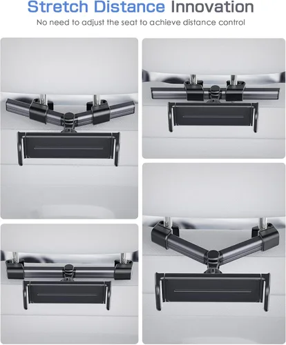 Miniatura 2 de Paquete de 2 Soportes para Tablet y iPad para Coche, Soporte para Tablet en el Asiento Trasero, Soporte para Teléfono, Compatible con iPad