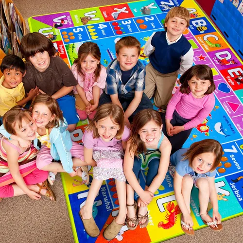 Miniatura 8 de Alfombra Infantil con Mapa Mundial ABC para Sala de Juegos Geografía 59"×39.4" Alfombra de Juego para Aula Alfombra Educativa para Bebé Alfombra