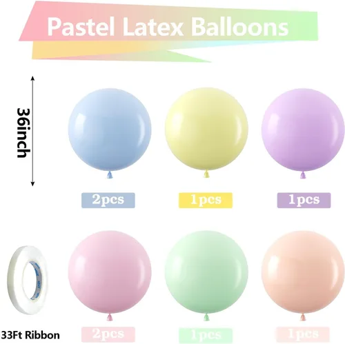 Miniatura 8 de Bezente - Globos de 5 pulgadas de látex redondos pequeños para revelación de género, despedidas de soltera, cumpleaños, bodas y aniversarios, aptos