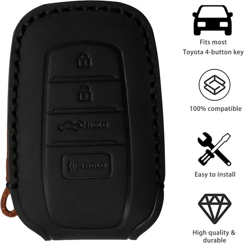 Miniatura 5 de Funda para Llavero para Accesorios Toyota Tundra 2022-2024 2025 2026, para Tacoma 2024 2025 2026 Cubierta de Llavero de Cuero, para Camry 2025 2026