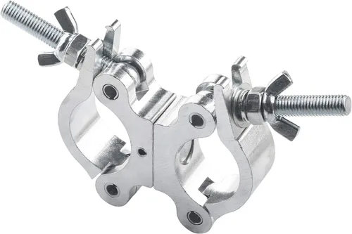 Miniatura 9 de Abrazadera giratoria de armadura de iluminación para luces, abrazadera de armadura de doble cabezal, abrazadera de tubo giratorio dual de 30 mm-35