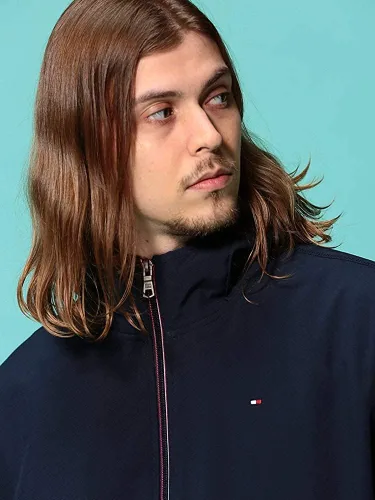 Miniatura 3 de Tommy Hilfiger Chaqueta Softshell ligera resistente al agua transpirable con capucha para hombre, Negro