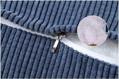 Miniatura 6 de Cojín de pana de algodón PP de alta elasticidad para respaldo, cojín de posicionamiento, almohada de lectura (azul)