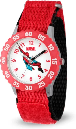 Marvel Spiderman Watch for Kids - Spiderman Watch Boys - Spider-Man Watches for Boys 4-6 - Kids Toys - - Marvel Toddler - Teen - Red Bezel -