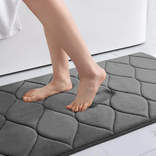 Miniatura 31 de Colorxy - Alfombra de baño de espuma viscoelástica, ultrasuave y antideslizante, absorbe el agua, lavable a máquina, tapete para suelos de ducha