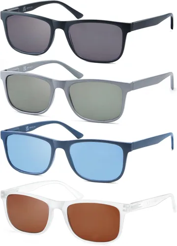 Miniatura 15 de Gafas de lectura 1.50 de gran tamaño cuadradas para hombres lectores marco negro paquete de 4, anteojos cómodos y ligeros para leer con bisagra