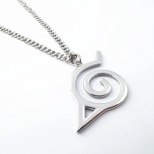 Miniatura 2 de Collar de anime para niños y niñas collar de cadena con colgante de cosplay para adolescentes fanáticos del anime plateado negro y rojo