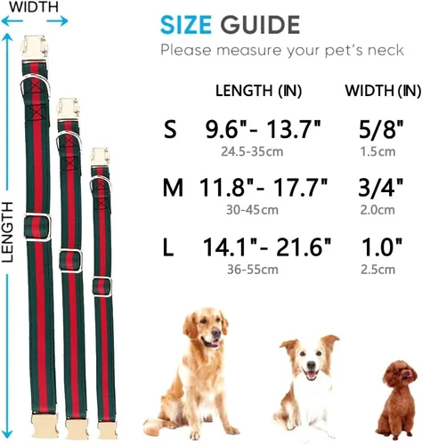 Miniatura 5 de Collar de perro de alta calidad, lindos collares de lujo para perros, collares duraderos para mascotas con hebilla de metal de seguridad para perros