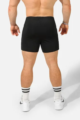 Miniatura 2 de Jed North Pantalones cortos de gimnasio para culturismo con entrepierna de 4 pulgadas para hombre con bolsillos con cremallera, pantalones cortos