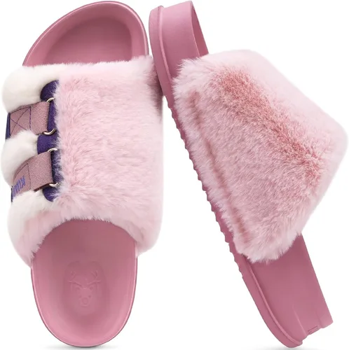 Miniatura 17 de KuaiLu Pantuflas ortopédicas para mujer con soporte de arco, sandalias acolchadas suaves para mujer, sandalias de moda con punta abierta, de piel