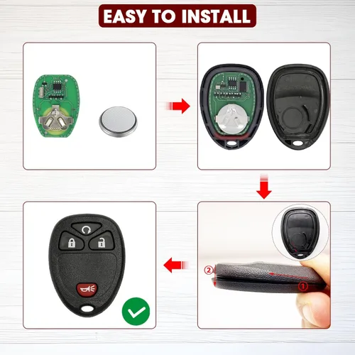 Miniatura 6 de Paquete de 2 fundas para llavero para Chevy Silverado 1500 2500 3500 HD Avalanche Equinox Express Traverse GMC Yukon Sierra Acadia Savana Buick