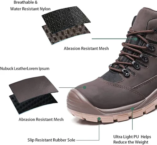 Miniatura 4 de DRKA Botas de trabajo con punta de acero para hombre resistentes al agua