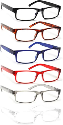 Miniatura 9 de BIENCOOL Paquete de 6 lentes de lectura tradicionales para hombres y mujeres con bisagras de resorte 3 negro 3 tortuga