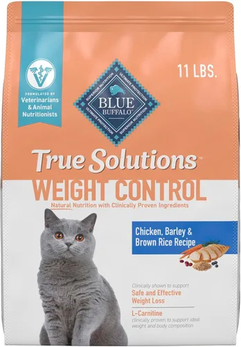 Blue Buffalo True Solutions Control de Peso Natural Comida Seca para Gato Adulto, Pollo, Bolsa de 11 libras