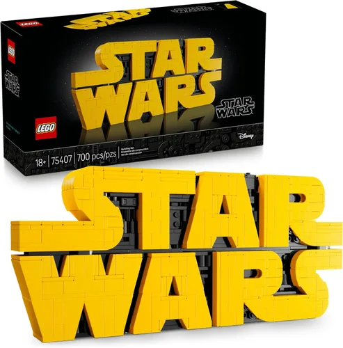 LEGO Star Wars Logo de Star Wars construido con ladrillos – Bloques de construcción para adultos de 18+ – Idea de regalo de Star Wars para