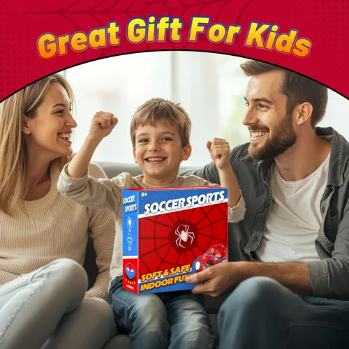 Miniatura 7 de HopeRock Juguetes de Fútbol Paquete de 2 Pelotas de Fútbol Flotantes Juego de Fútbol Interior con Luces LED, Parachoques de Espuma Suave, Regalos