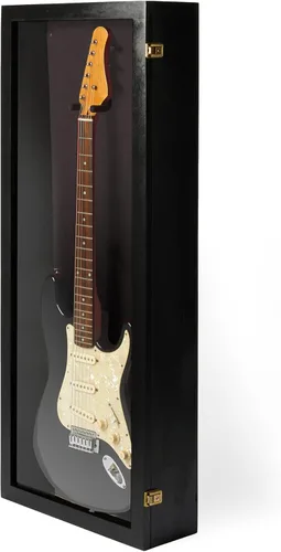 Miniatura 9 de PENNZONI Vitrina para guitarra eléctrica, estuche acrílico para guitarra eléctrica, soporte de pared, estuche de pared para guitarra hecha de marco