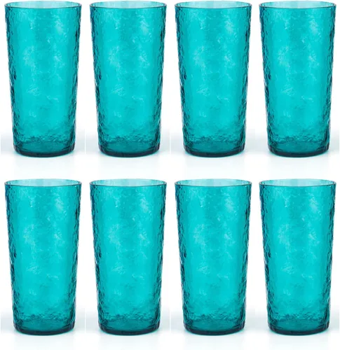 Miniatura 13 de KX-WARE Vasos de plástico de acrílico de 18 onzas, juego de 6 unidades, color azul