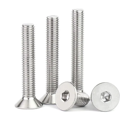Miniatura 18 de Tornillos de cabeza plana M4 de 0.787 in, tornillo y perno de cabeza plana M4-0.028x0.787 in, pernos avellanados de acero inoxidable, accionamiento