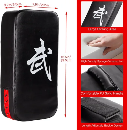 Miniatura 4 de 2-in-1 Boxing Pads Set, Punch Mitts & Kick Pad Combo for Kids & Adults, Adjustable MMA Training Gear for Boxing, Kickboxing, Karate & Taekwondo