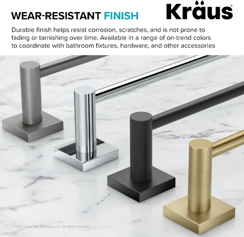 Miniatura 8 de KRAUS Toallero de baño Ventus, acabado dorado cepillado