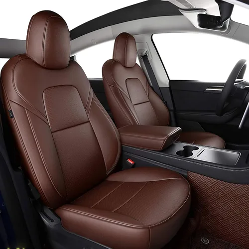 Miniatura 10 de Funda INCH EMPIRE para asiento de coche, ajuste personalizado para Tesla Model 3, protector de cojín de asiento de cuero sintético para 2017 2018