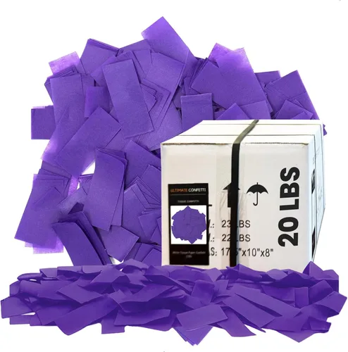 Miniatura 22 de Ultimate Confetti, Confeti Biodegradable Azul Bebé - Confeti de Papel de Seda Rectangular Revoloteante para Uso en Cañones y Lanzadores – Confeti